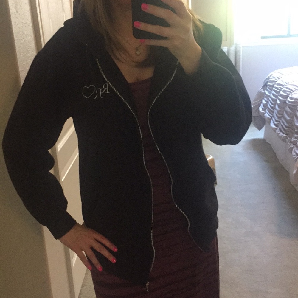 RR Black hoodie zip up